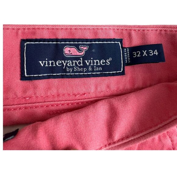 Vineyard Vines‎ Mens Salmon Pink Cotton Straight Leg Breaker Pant 32 X 33 - Picture 7 of 9